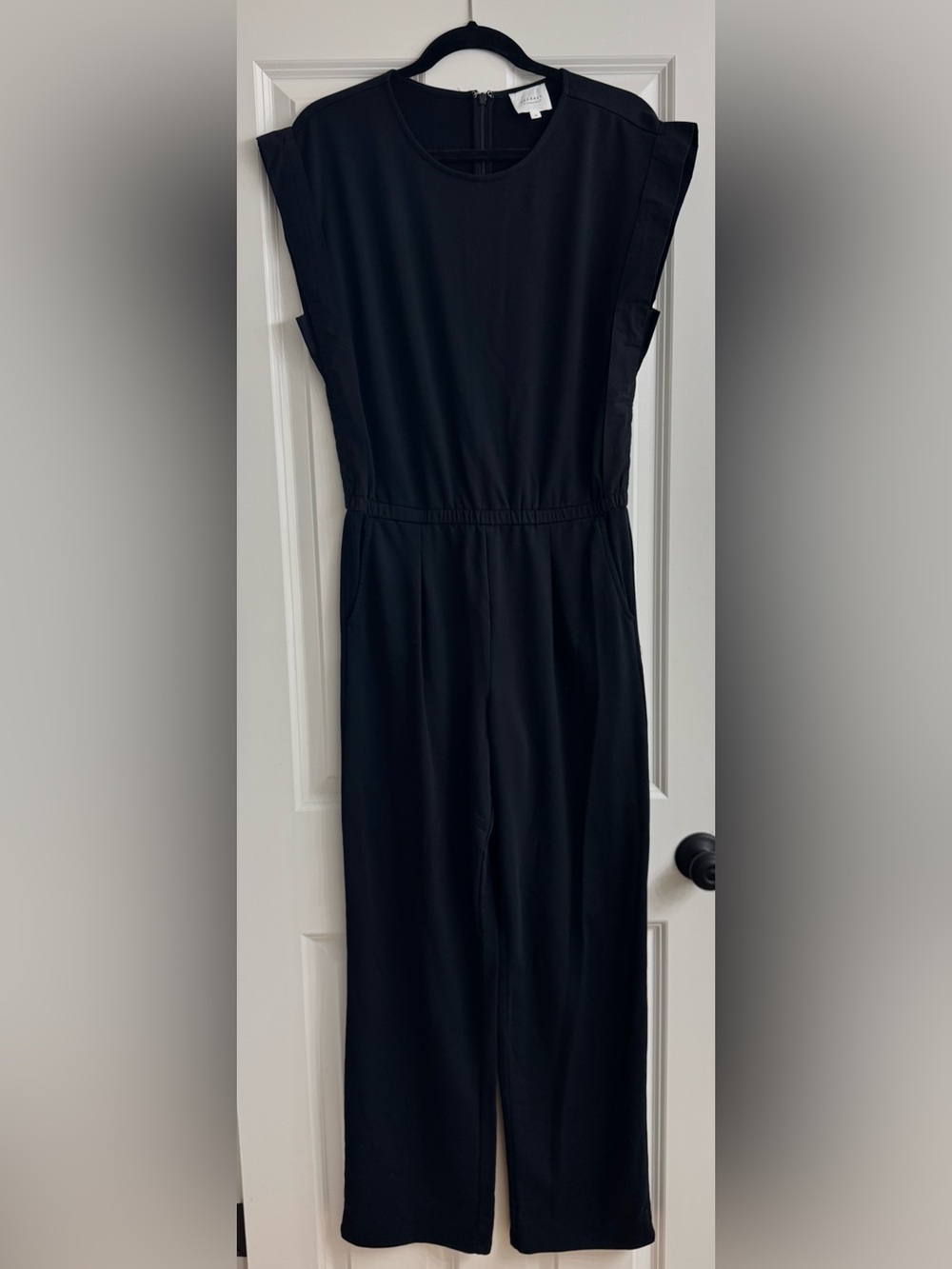 Sunday Black Sleeveless Jumpsuit with Elastic Waist